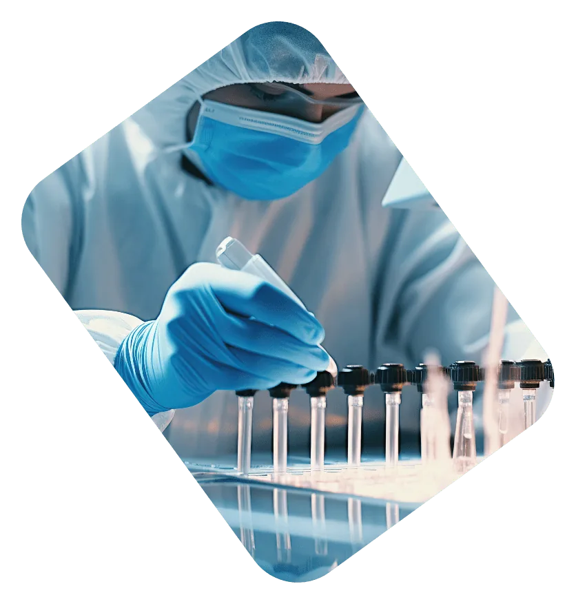 Laboratory technician at work